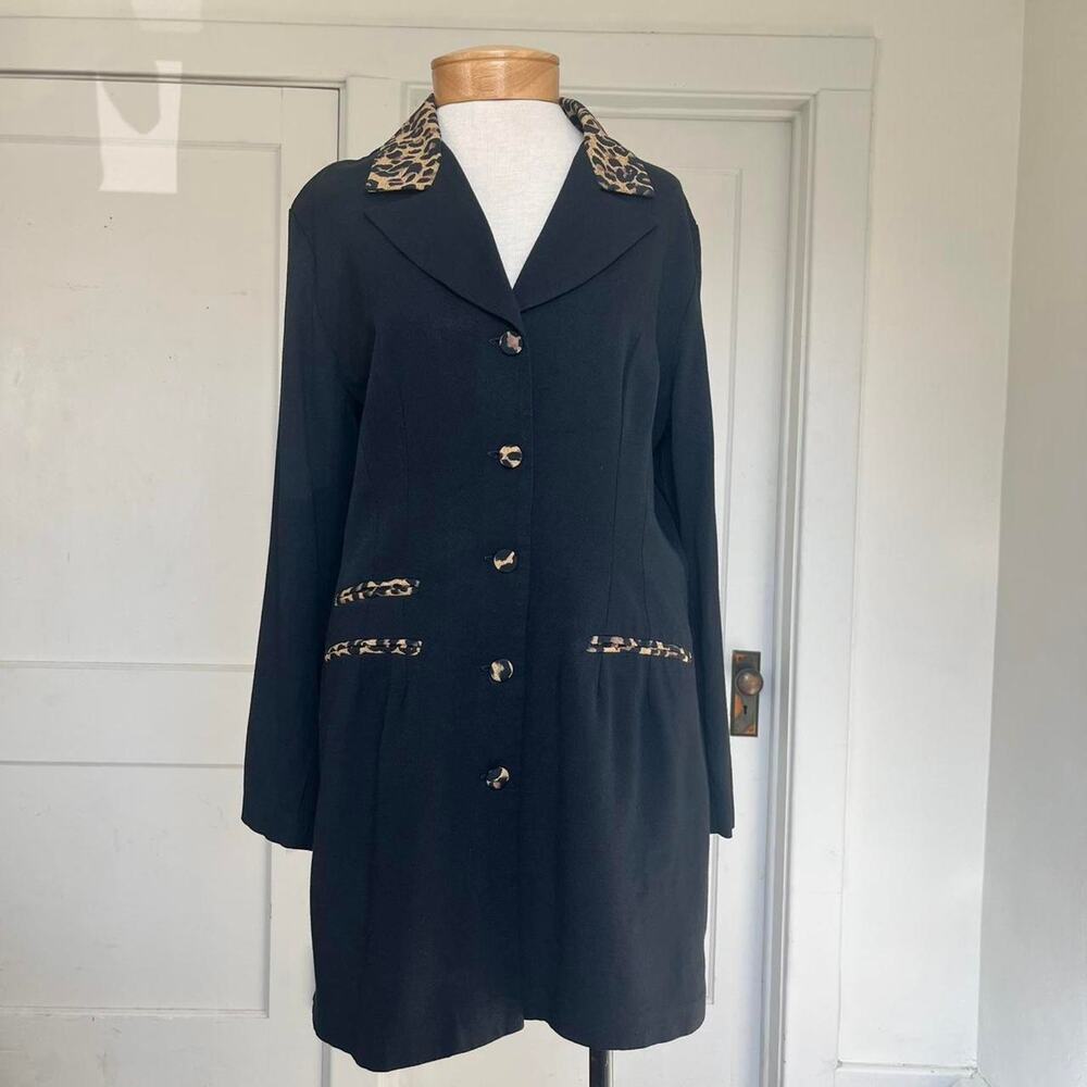 Vintage cheetah print blazer top